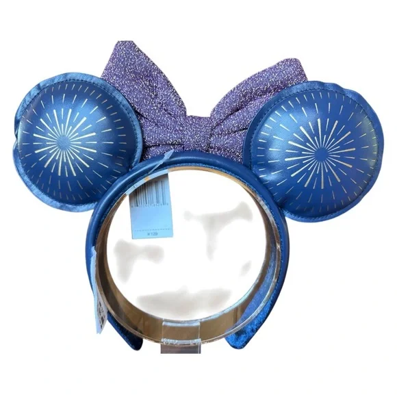 Disney Walt Disney World Castle Fireworks Minnie Mouse Ears Headband NWT 2 - Picture 4 of 6